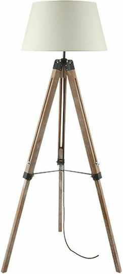 Aca Mousse Vintage Lampadar De Podea Înălțime 144xLungime 65cm Cu Bază De Bec E27 Crem/Bej