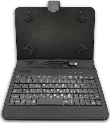 NOD TCK-07 Flip Cover Synthetic Leather with Keyboard Greek Black (Universal 7") 141-0090