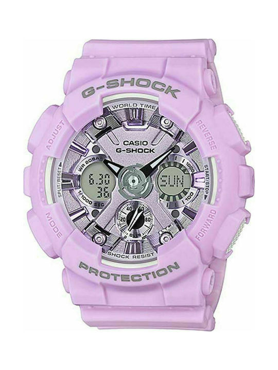 Casio G-Sport Analog/Digital Watch Chronograph Battery with Pink Rubber Strap