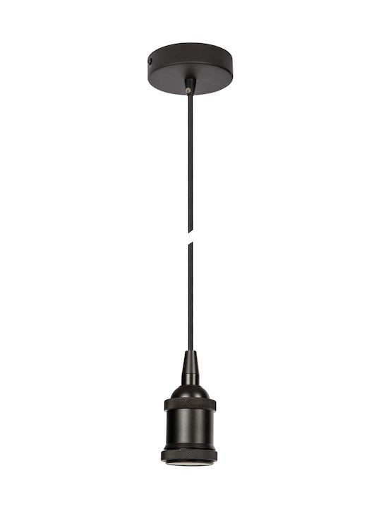VK Lighting Pendant Light Black with Socket E27 5x8cm