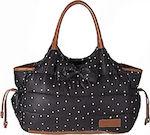 Kikka Boo Shoulder/Hand Diaper Bag Dotty Black 43x13x42cm.