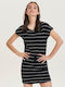 Only Sommer Mini Kleid Black Stripes