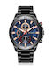 Curren Watch Battery with Metal Bracelet Black / Blue