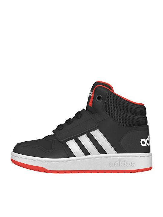 Hoops MID 2.0 I Αθλητικά Παιδικά Παπούτσια Μπάσκετ με Κορδόνια Core Black / Cloud White / Hi-res Red