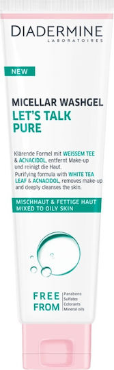 Diadermine Washgel Micellar Let's Talk Pure Micellar Wasser Make-up Entferner Gesicht 150ml