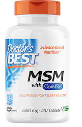 Doctor's Best MSM with OptiMSM 1500mg 120 Tablets