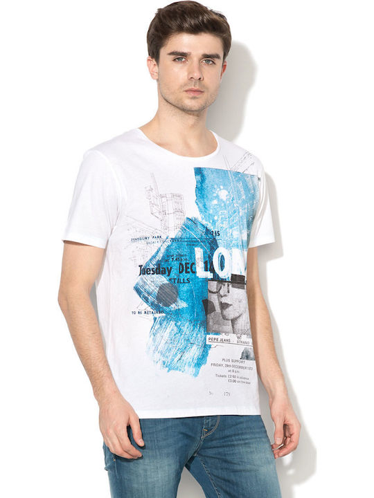 Pepe Jeans Camden Men's Short Sleeve T-shirt White