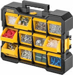 Stanley Werkzeugkoffer-Organisator 12 Positionen mit abnehmbaren Boxen Gelb 44.6x35.6x11.6cm