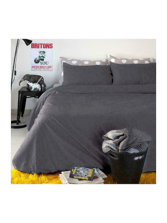 Melinen Sheet for Single Bed 170x260cm. Urban Grey