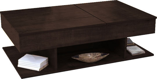 Rechteckig Couchtisch Linda Holz mit Serviertablett Wenge B116.5xT70xH40cm