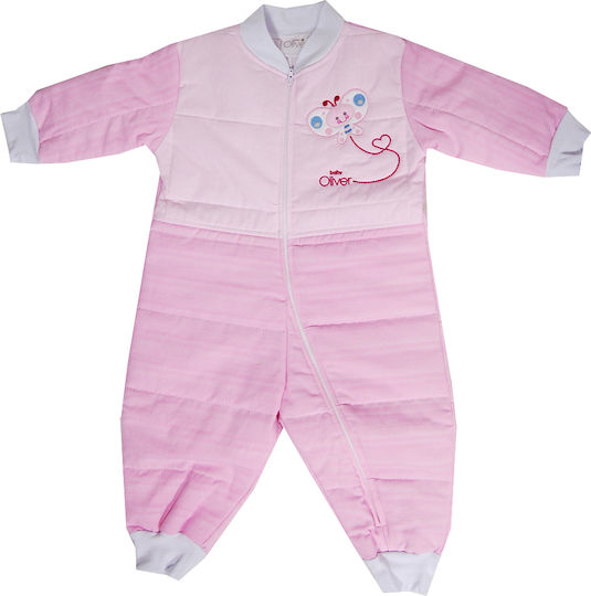 Baby Oliver Winter Schlafsack mit Füßen Pink