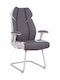 Visitor Armchair Γκρι 63x64x107cm