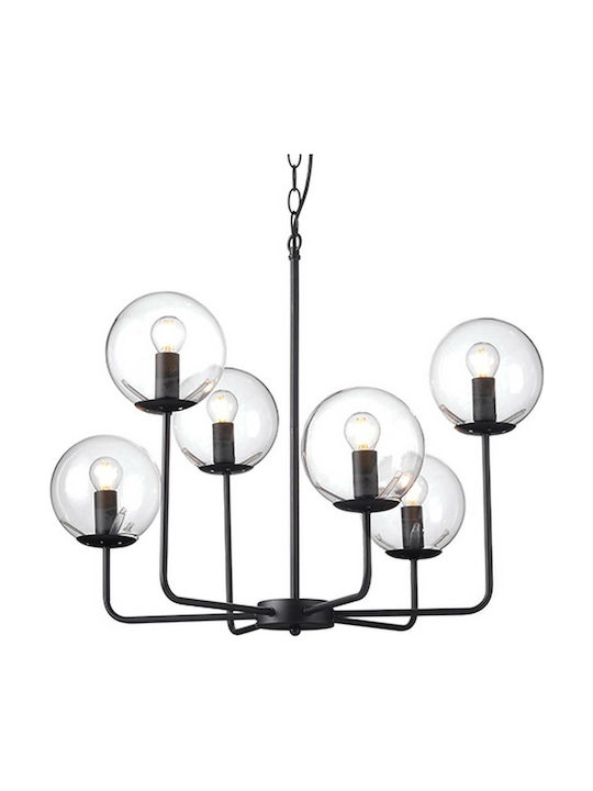 Aca Chandelier 6xE14 Black 65cm OD905806PCL