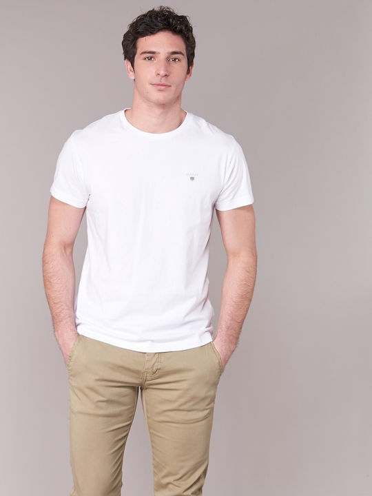 Gant The Original Ανδρικό T-shirt Λευκό Μονόχρωμο