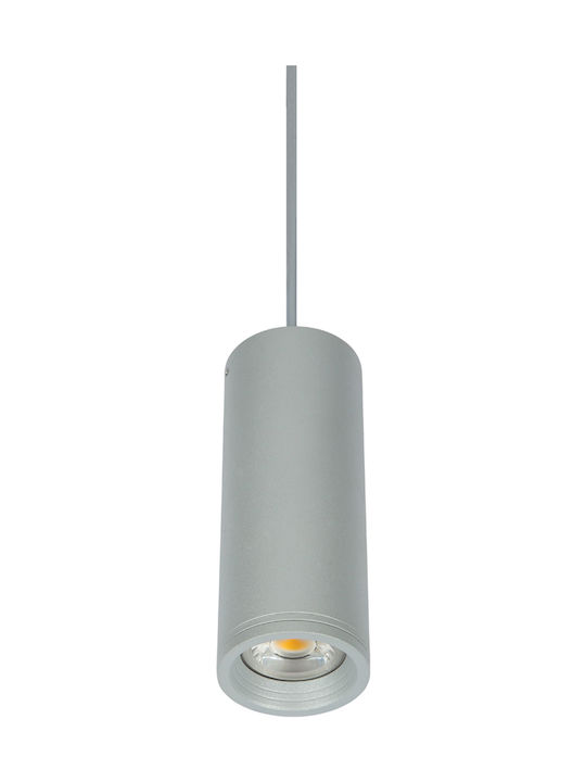 VK Lighting VK/04043PE Μοντέρνο Κρεμαστό Φωτιστικό Μονόφωτο με Ντουί GU10 σε Γκρι Χρώμα