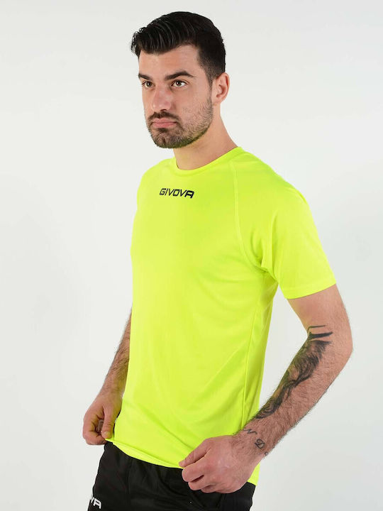 Givova One Sportliches T-Shirt Gelb