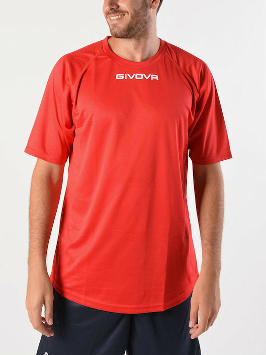 Givova One Мъжка спортна тениска с къс ръкав Червен