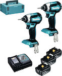 Makita Set Impact Screwdriver 18V with 3 5Ah Batteries and Case