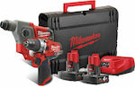 Milwaukee M12 FPP2B-402X Set Impact Drill Driver & Hammer 18V with 2 4Ah Batteries and Case