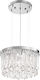 Eglo Calaonda Pendant Chandelier with Crystals for 7 Bulbs G9 Silver