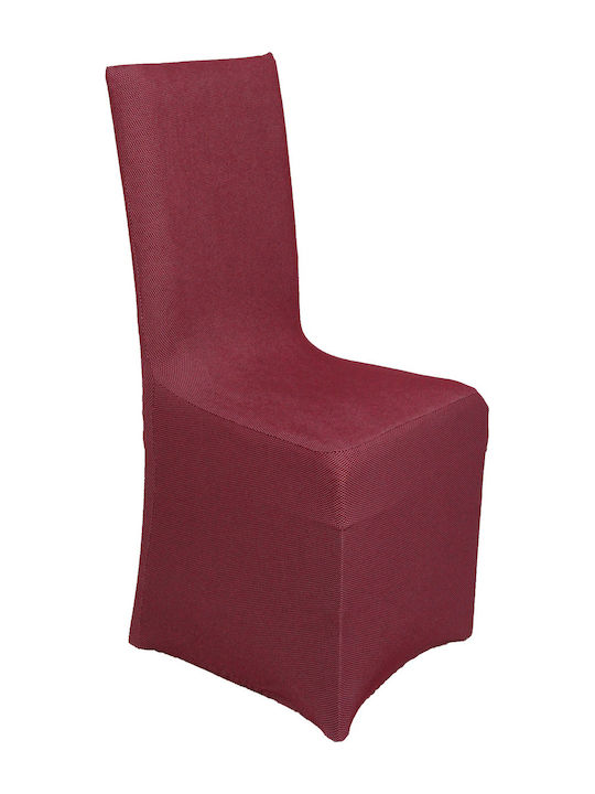 Viopros Ελαστικό Κάλυμμα Καρέκλας Elegant Με Βολάν Μπορντώ