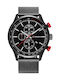 Curren Watch Battery with Black Metal Bracelet