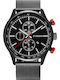 Curren Herrenuhr 44mm Batterie mit Schwarz Metallarmband