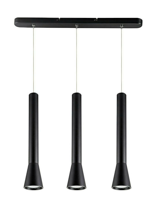VK Lighting VK/03105PE/3 Pendant Lamp 3xGU10 Black