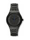 Swatch Sistem Dark Ceas Automat cu Negru Brățară metalică