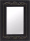 Inart Wall Mirror with Black Wooden Frame 80x60cm