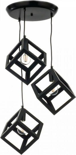Inlight 4400-3 Pendant Light Black with Socket E27 30x30cm