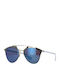 Dior Herren Sonnenbrille mit Schwarz Metall Gestell und Blau Spiegel Linse