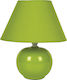 VK Lighting Ceramic Table Lamp for Socket E14 with Green Shade and Base