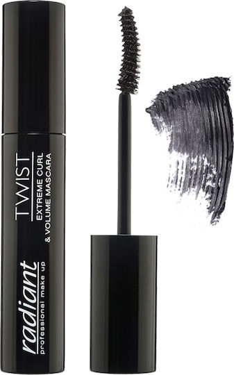 Radiant Twist Extreme Curl & Volume Mascara pentru Curling 01 Negru 14ml
