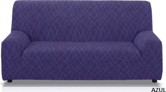Mc Decor Waves Elastische Abdeckung für Dreisitziges Sofa Blue 170εκ. 1Stück MCL.EL.WAVES.TR-MPLE