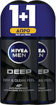 Nivea Men Deep Dry & Clean Feel Αποσμητικό 48h σε Roll-On 2x50ml