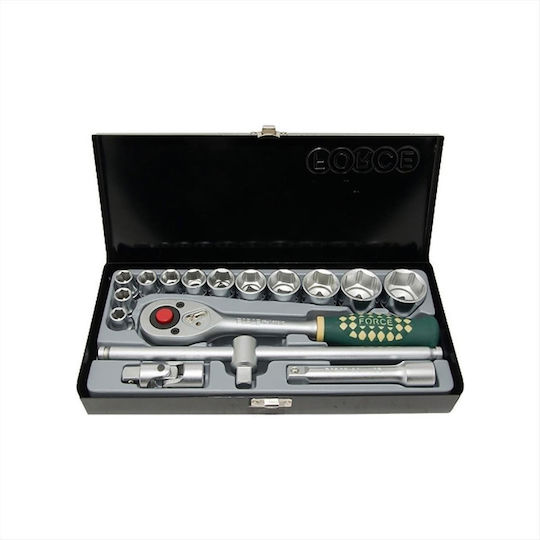 Force Ratschen- & Steckschlüssel-Sets 1\2" 16Stück