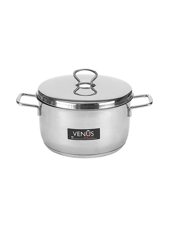 Venus Βαθιά Ανοξείδωτη Κατσαρόλα 4.8lt / 24cm