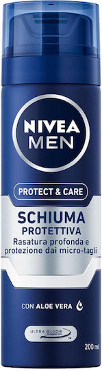 Nivea Men Protect & Care Spumă De Ras Protectoare 200ml