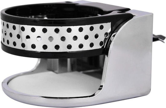 Onyx Car Cup Holder Silver Plate 1 Position for AC Vents in Silver Color
