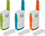 Motorola Talkabout T42 Ασύρματος Πομποδέκτης PMR με Μονόχρωμη Οθόνη Σετ 3τμχ Blue,Green,Orange