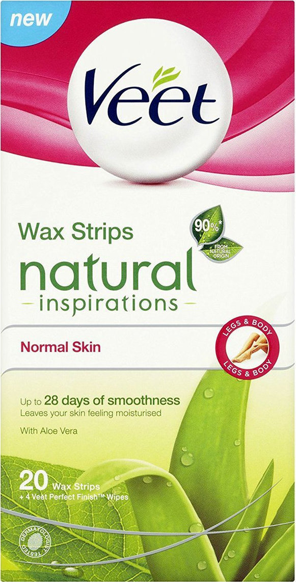 Veet natural inspirations wax strips for sensitive skin clearance