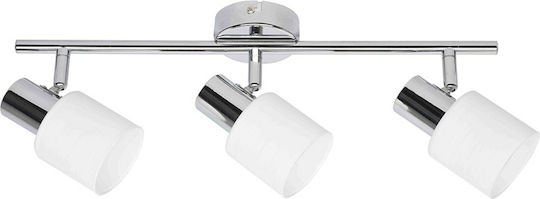 Inlight 9079-3 Triplu Spot cu Soclu E14 în Culoare Argintiu