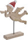 Inart Weihnachtliche Holz Figur Cherub Höhe 26cm