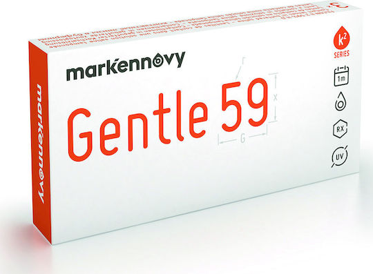 Mark'ennovy Gentle 59 Sphärische Kontaktlinsen 3 Monatlich Kontaktlinsen Hydrogel mit UV-Schutz