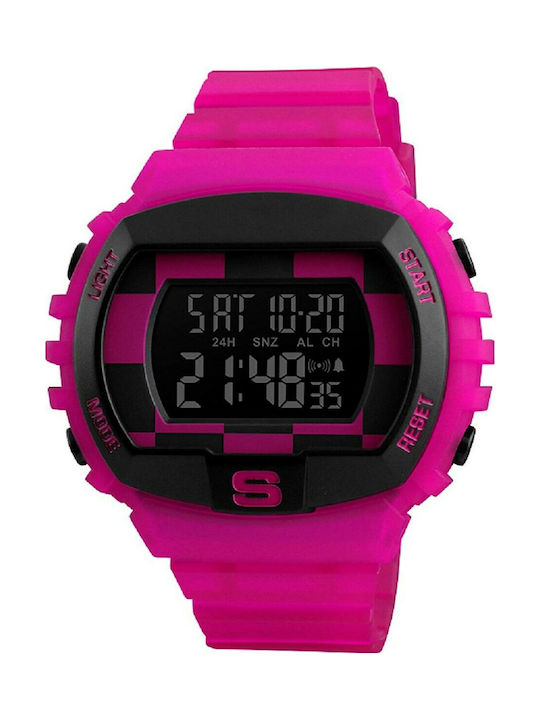 Skmei 1304 Watch Automatic with Pink Rubber Strap 4907