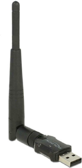 DeLock 12462 Αντάπτορας Δικτύου USB με Ασύρματη Σύνδεση Wi-Fi 433Mbps και Αποσπώμενη Κεραία