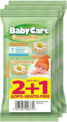 BabyCare Μωρομάντηλα με Χαμομήλι "Chamomile" 3x12τμχ