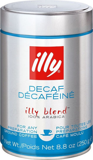 Illy Espresso Coffee Decaffeine Arabica Ground in Box 250gr