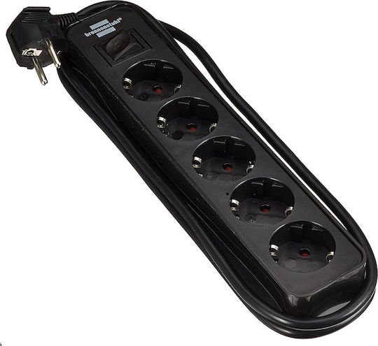 Brennenstuhl Power Strip with Surge Protection 5 Positions with Switch and Cable 1.5m